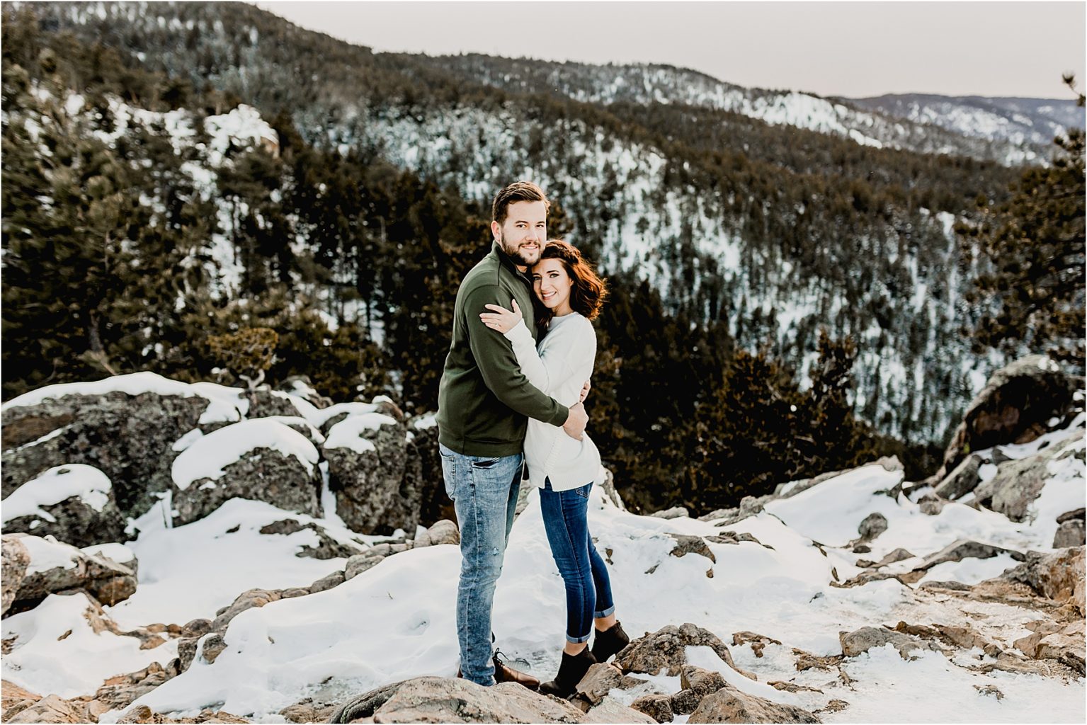 beautiful couples session in the mountains of boulder colorado