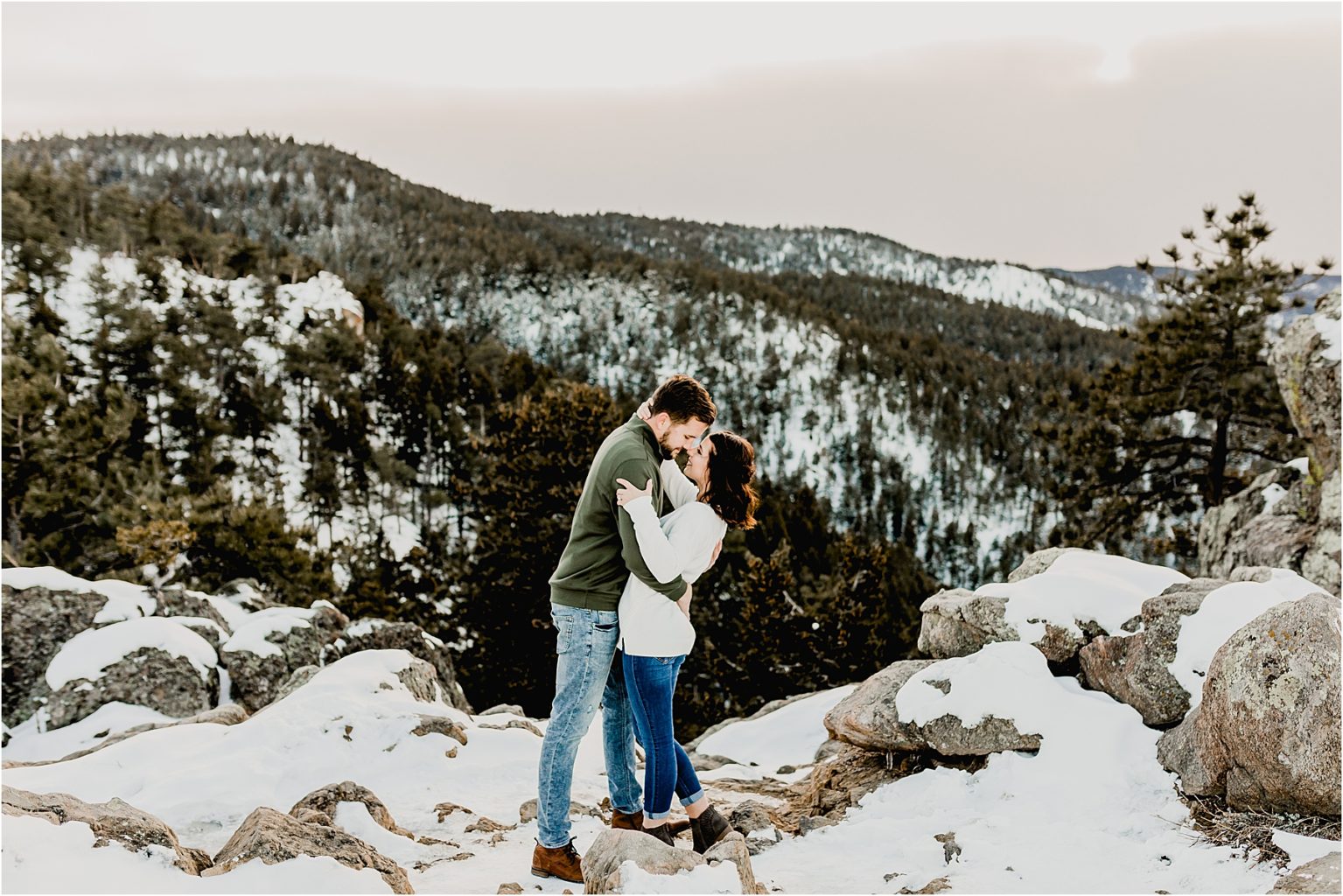 beautiful couples session in the mountains of boulder colorado