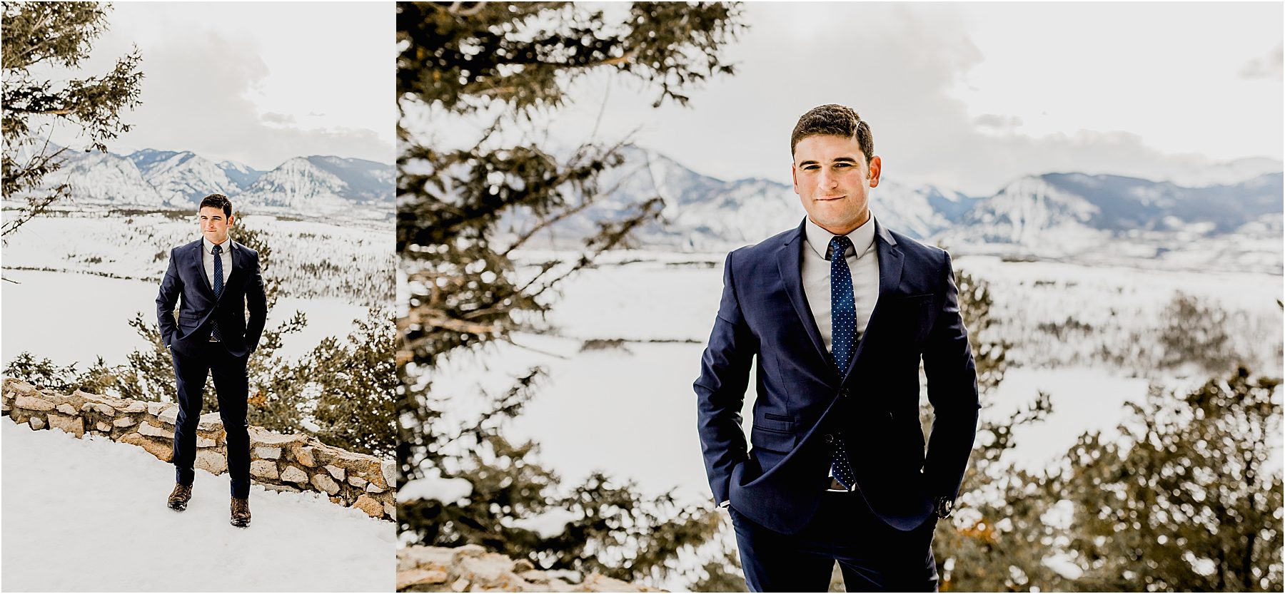 groom photos at sapphire point overlook