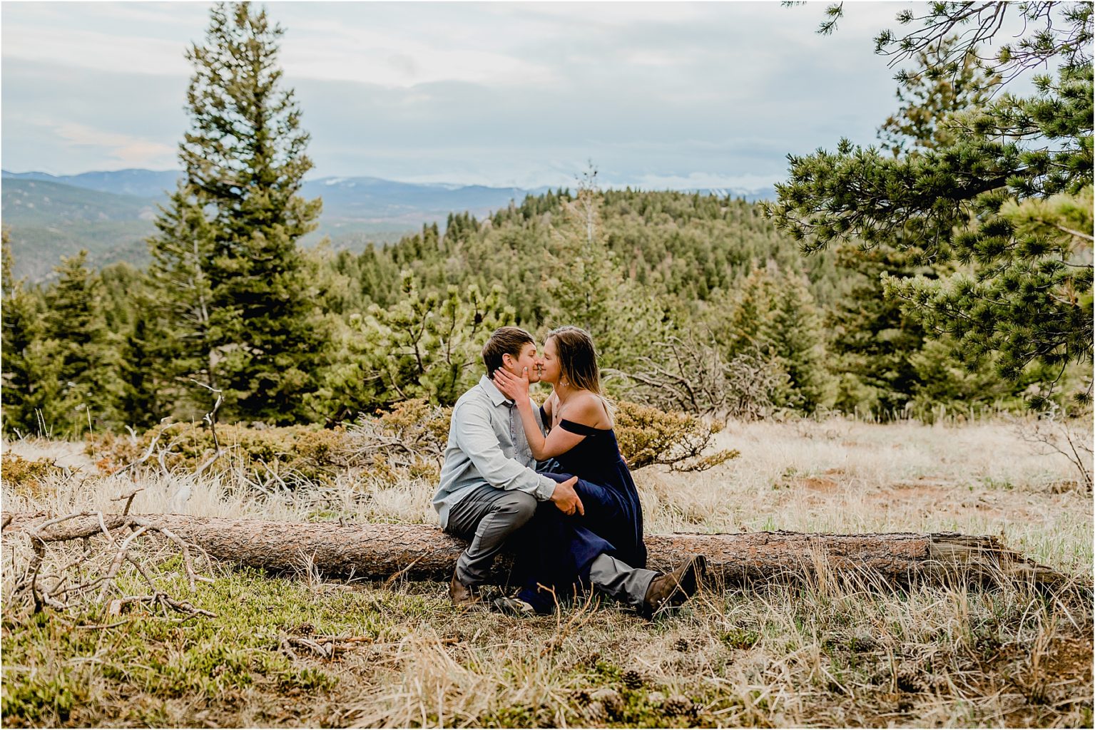 beautiful couple together in Colorado for boulder engagement photos