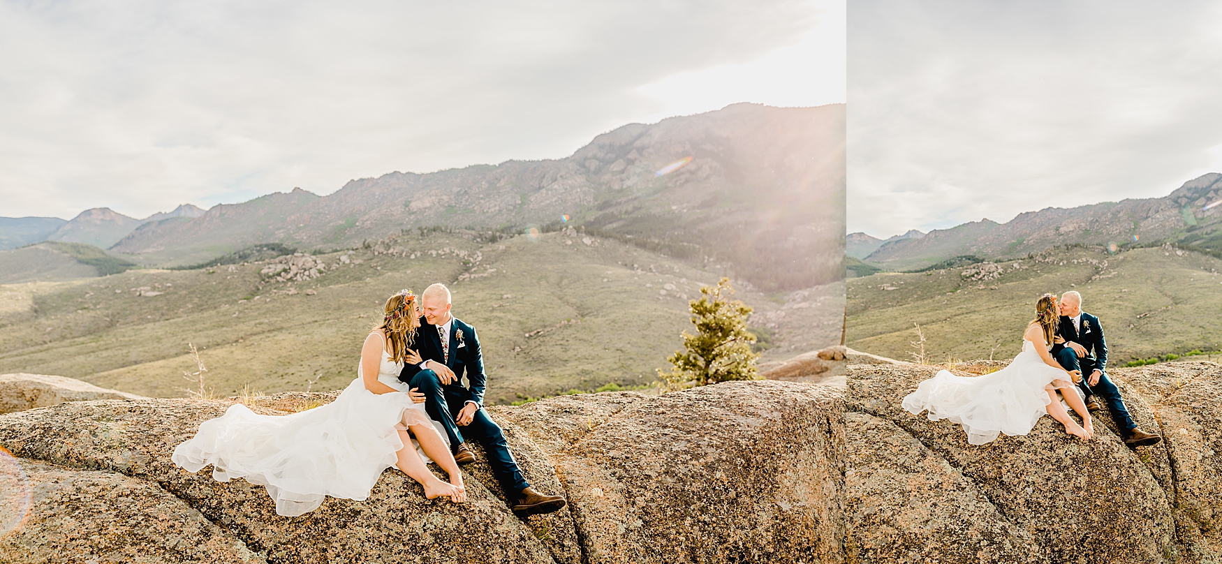 bride and groom for elopement in the beautiful mountains of Colorado