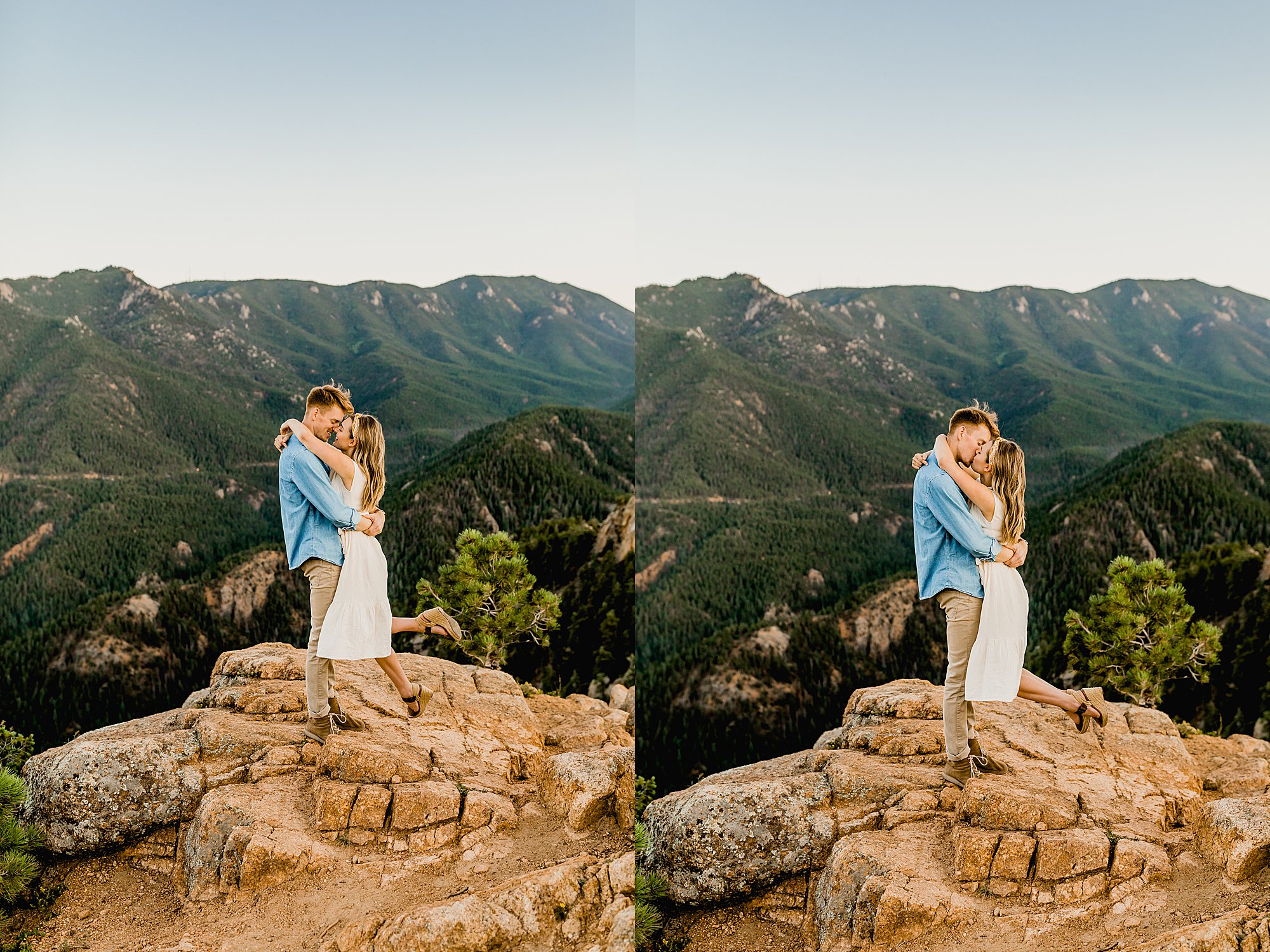 colorado couple enjoys gorgeous mountain scenery for their adventure engagement photos