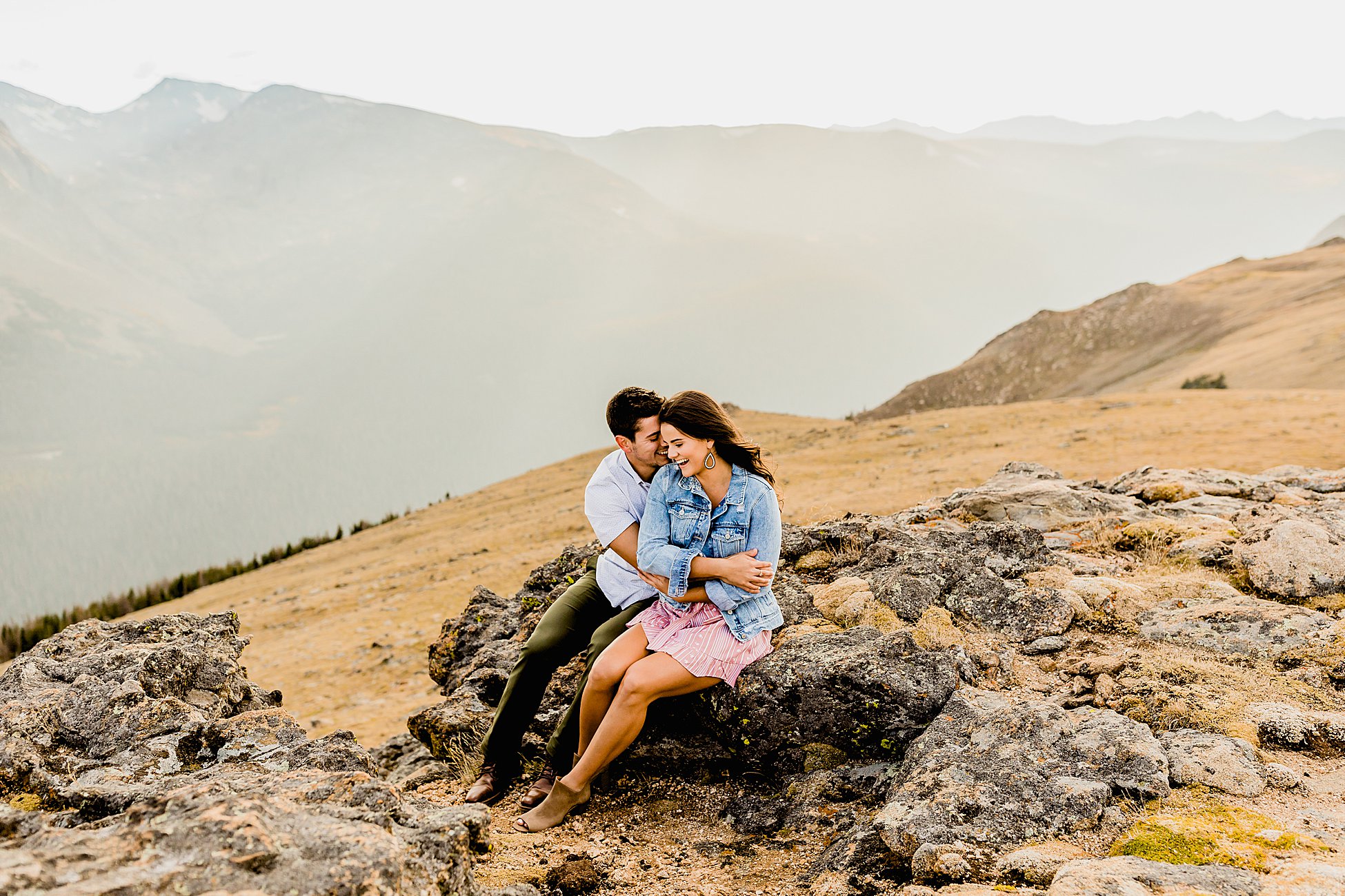 colorado couple has engagement photos taken in rocky mountain national park on trail ridge road