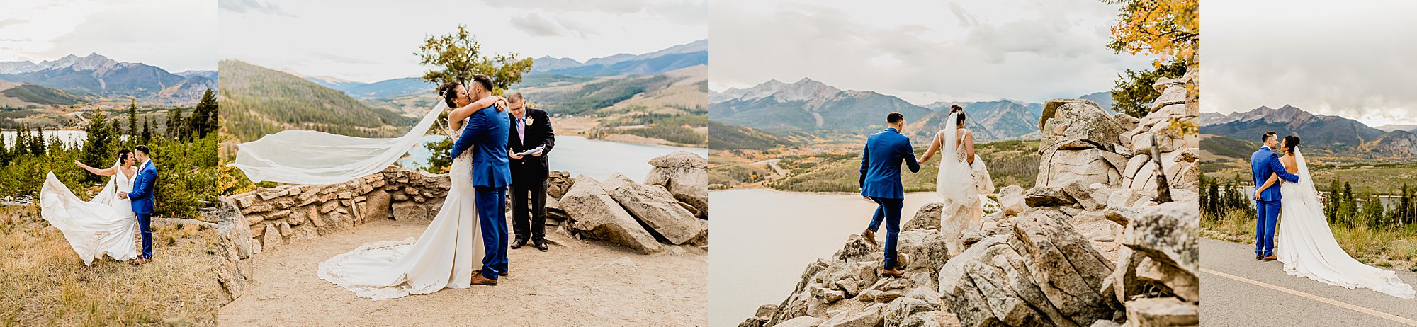 Couple elopes in the mountains of breckenridge colorado in the fall, captured by Lauren Casino Photography, an adventure elopement photographer